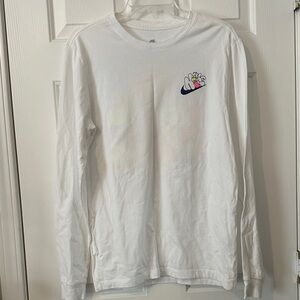 Nike White Long Sleeve with Vibrant Graphic